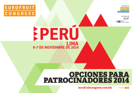 opciones para patrocinadores 2014 - Fruitnet Peru