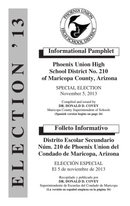 Agua Fria Election 11/06 - Phoenix Union High School District