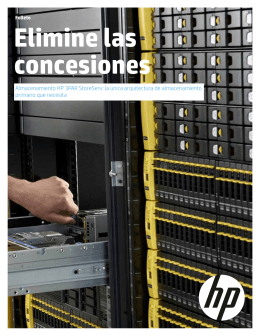 almacenamiento HP 3PAR StoreServ, la única arquitectura de