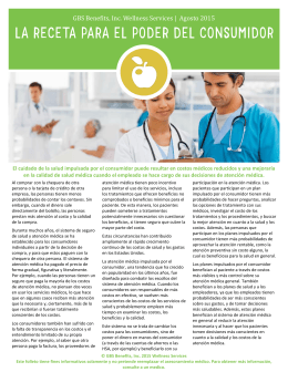 GBS Benefits, Inc. Wellness Services | Agosto 2015