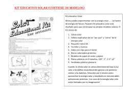 Kit educativo solar (contiene 36 modelos)