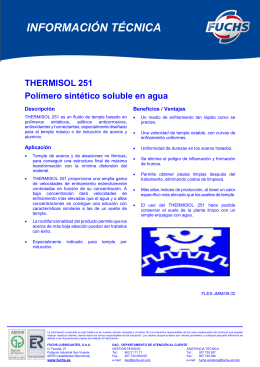 thermisol 251 - Fuchs Lubricantes