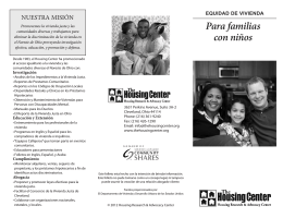 Para familias con niños - Housing Research and Advocacy Center