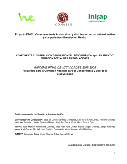 Informe final Teocintle - Biodiversidad Mexicana
