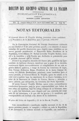 NOTAS EDITORIALES - Boletín del Archivo General de la Nación