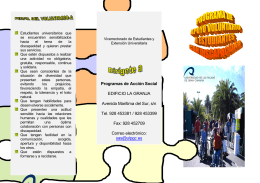 Programas de Acción Social EDIFICIO LA GRANJA Avenida