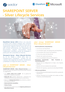 SHAREPOINT SERVER - Silver Lifecycle Services