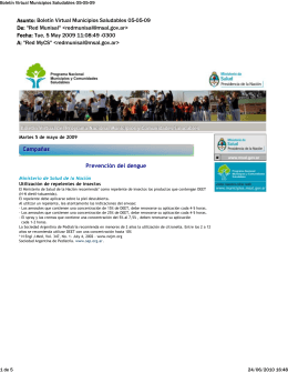 Boletín Virtual Municipios Saludables 05-05-09