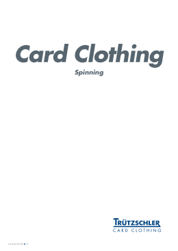 Carda para fibras químicas Spinning Card Clothing