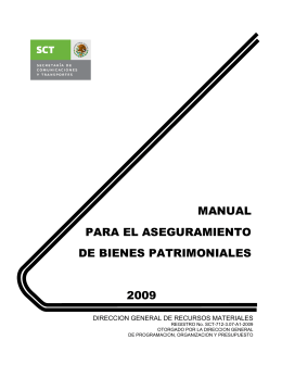 manual para el aseguramiento de bienes patrimoniales 2009