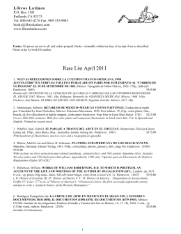 Rare List April 2011