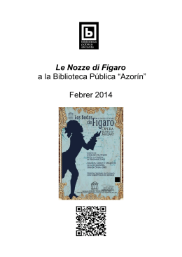 Le Nozze di Figaro a la Biblioteca Pública “Azorín” Febrer 2014