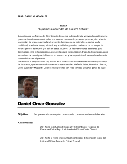 Daniel Omar Gonzalez - Ministerio de Educación de la Provincia del