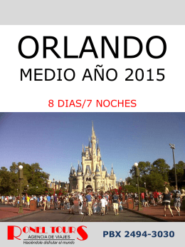 Vacaciones Orlando "Medio Año" 2015