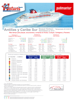 Crucero Antillas y Caribe Sur