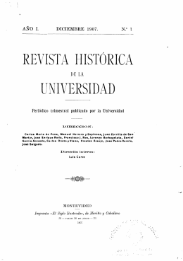 REVISTA HISTÓRICA UNIVERSIDAD