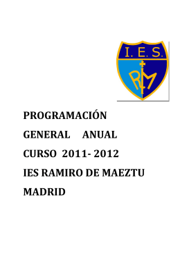 programación general anual curso 2011- 2012 ies