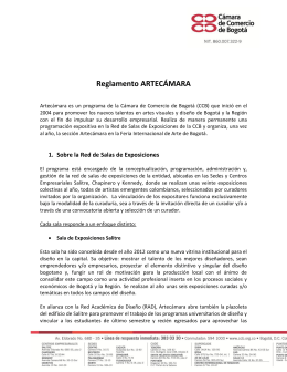 Reglamento ARTECÁMARA - Cámara de Comercio de Bogotá