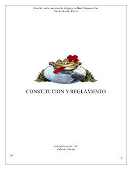 Constitucion y Reglamento del Concilio Latinoamericano de la