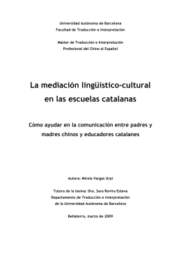 La mediación lingüístico-cultural en las escuelas catalanas