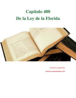 Capitulo 480 De la Ley de la Florida