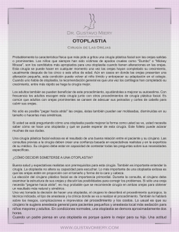 Dr. Gustavo Miery www.gustavomiery.com OTOPLASTIA