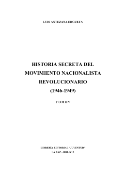 historia secreta del movimiento nacionalista revolucionario (1946