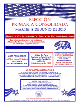 Muestra de Balota - Riverside County Registrar of Voters