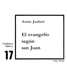 El Evangelio Segun San Juan, Annie Jaubert