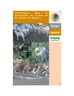 Tecnologias para la producción de ovinos en el estado de