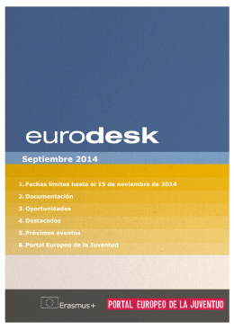 Boletín Eurodesk Septiembre 2014