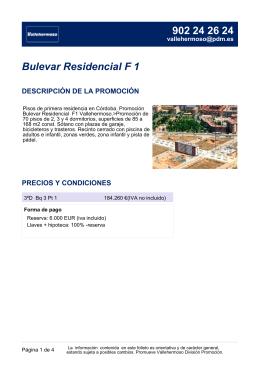 Bulevar Residencial F 1 DESCRIPCIÓN DE LA