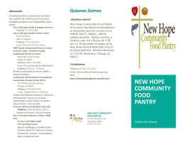 Otros Servicios - New Hope Community Food Pantry