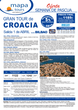 26-12-12 Gran Tour Croacia SEMANA PASCUA