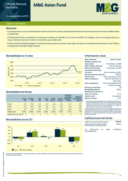 M&G Asian Fund - Euro A - Informe mensual