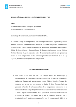 S1/2001 Clinica Dental - Consello Galego da Competencia