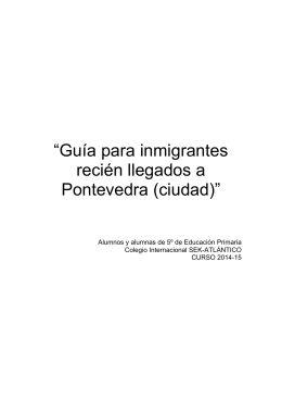 “Guía para inmigrantes recién llegados a Pontevedra