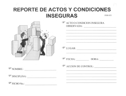 REPORTE DE ACTOS Y CONDICIONES INSEGURAS