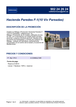 Hacienda Paredes F-1(10 Viv Pareadas) DESCRIPCIÓN DE LA