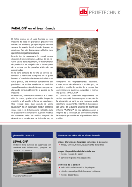 PARALIGN Industria del papel en el área húmeda folleto español