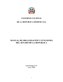 manual de organización y funciones del senado de la republica
