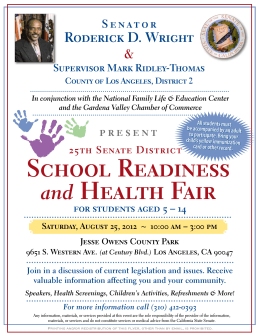 School Readiness and Health Fair - Compton Unified School District