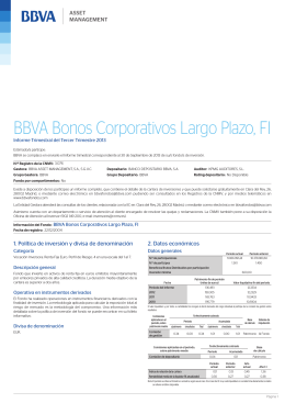 BBVA Bonos Corporativos Largo Plazo, FI