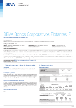 BBVA Bonos Corporativos Flotantes, FI