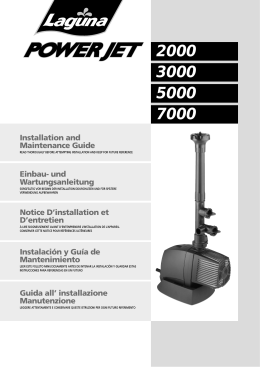 PowerJet 2000 - 3000 - 5000 - 7000 Manual