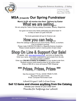MSA presents Our Spring Fundraiser