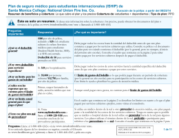 Plan de seguro médico para estudiantes internacionales (ISHIP) de