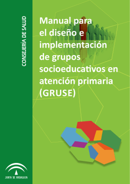 Manual para el diseño e implementación de grupos socioeducativos