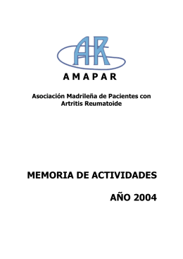 A M A P A R MEMORIA DE ACTIVIDADES AÑO 2004