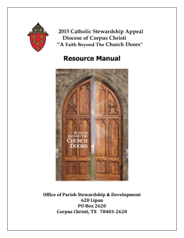 2015 CSA Resource Manual - Diocese of Corpus Christi